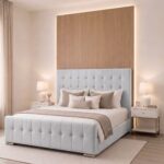 Cube Design Bed Frame – Button Tufted Plush Velvet Upholstered Bed with Optional Ottoman Storage - Image 10