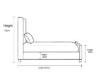 Modern Clarance Wingback Upholstered Bed Frame & Vertical Channel Tufted Headboard - Image 6