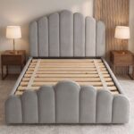 Earl Scalloped Fluted Velvet Upholstered Bed Frame - Image 17