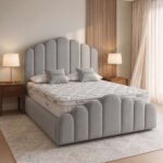 Earl Scalloped Fluted Velvet Upholstered Bed Frame - Image 5
