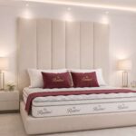 Luxury Venice Floor Standing Vertical Panels Upholstered Headboard – Bed Frame Mounted
