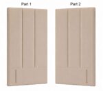Luxury Venice Floor Standing Vertical Panels Upholstered Headboard – Bed Frame Mounted - Image 7