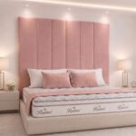 Luxury Venice Floor Standing Vertical Panels Upholstered Headboard – Bed Frame Mounted - Image 8