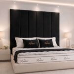 Luxury Venice Floor Standing Vertical Panels Upholstered Headboard – Bed Frame Mounted - Image 9