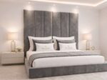 Luxury Venice Floor Standing Vertical Panels Upholstered Headboard – Bed Frame Mounted - Image 10