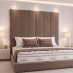 Luxury Venice Floor Standing Vertical Panels Upholstered Headboard – Bed Frame Mounted - Image 11