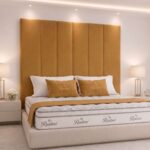 Luxury Venice Floor Standing Vertical Panels Upholstered Headboard – Bed Frame Mounted - Image 12