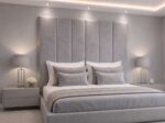 Luxury Venice Floor Standing Vertical Panels Upholstered Headboard – Bed Frame Mounted - Image 13