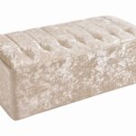 Virginia Crushed Velvet Storage Ottoman Bench – Tufted Upholstered Blanket & Toy Storage Chest