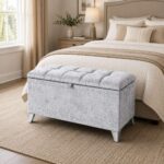 Alton Velvet Ottoman Storage Box – Tufted Blanket Box & Storage Bench - Image 7