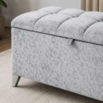 Alton Velvet Ottoman Storage Box – Tufted Blanket Box & Storage Bench - Image 6