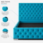 Chesterfield Tufted Upholstered Bed Frame – Luxury Designer Bed with Deep Button Headboard - Image 15