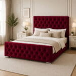 Chesterfield Tufted Upholstered Bed Frame – Luxury Designer Bed with Deep Button Headboard - Image 8