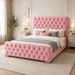 Chesterfield Tufted Upholstered Bed Frame – Luxury Designer Bed with Deep Button Headboard - Image 6