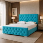 Chesterfield Tufted Upholstered Bed Frame – Luxury Designer Bed with Deep Button Headboard - Image 5
