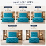 Chesterfield Tufted Upholstered Bed Frame – Luxury Designer Bed with Deep Button Headboard - Image 18