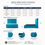 Chesterfield Tufted Upholstered Bed Frame – Luxury Designer Bed with Deep Button Headboard - Image 17