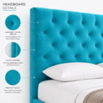 Chesterfield Tufted Upholstered Bed Frame – Luxury Designer Bed with Deep Button Headboard - Image 14