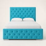 Chesterfield Tufted Upholstered Bed Frame – Luxury Designer Bed with Deep Button Headboard - Image 3