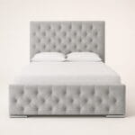 Chesterfield Tufted Upholstered Bed Frame – Luxury Designer Bed with Deep Button Headboard - Image 2
