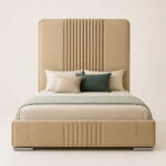 Valencia Royale Luxury Upholstered Bed | Designer Channel Tufted Fabric Bed Frame - Image 5