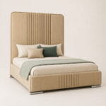 Valencia Royale Luxury Upholstered Bed | Designer Channel Tufted Fabric Bed Frame - Image 2