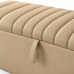 New Clarence Ottoman luxury channel tufted cushion upholstery detail