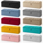 New Clarence Ottoman available colors including beige black grey blue and red