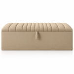 New Clarence Ottoman – Luxury Channel Tufted Storage Bench - Image 5