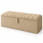 New Clarence Ottoman luxury storage bench isolated on white background
