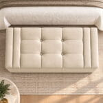 Cube Bumper Ottoman Storage Bench – Tufted Upholstered Bedroom Ottoman with Hidden Storage - Image 6
